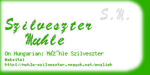 szilveszter muhle business card